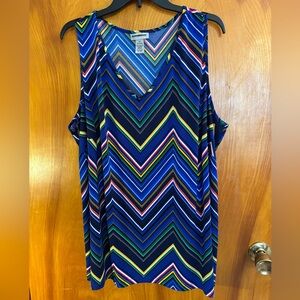 Catherines Multicolor Chevron Tank Top